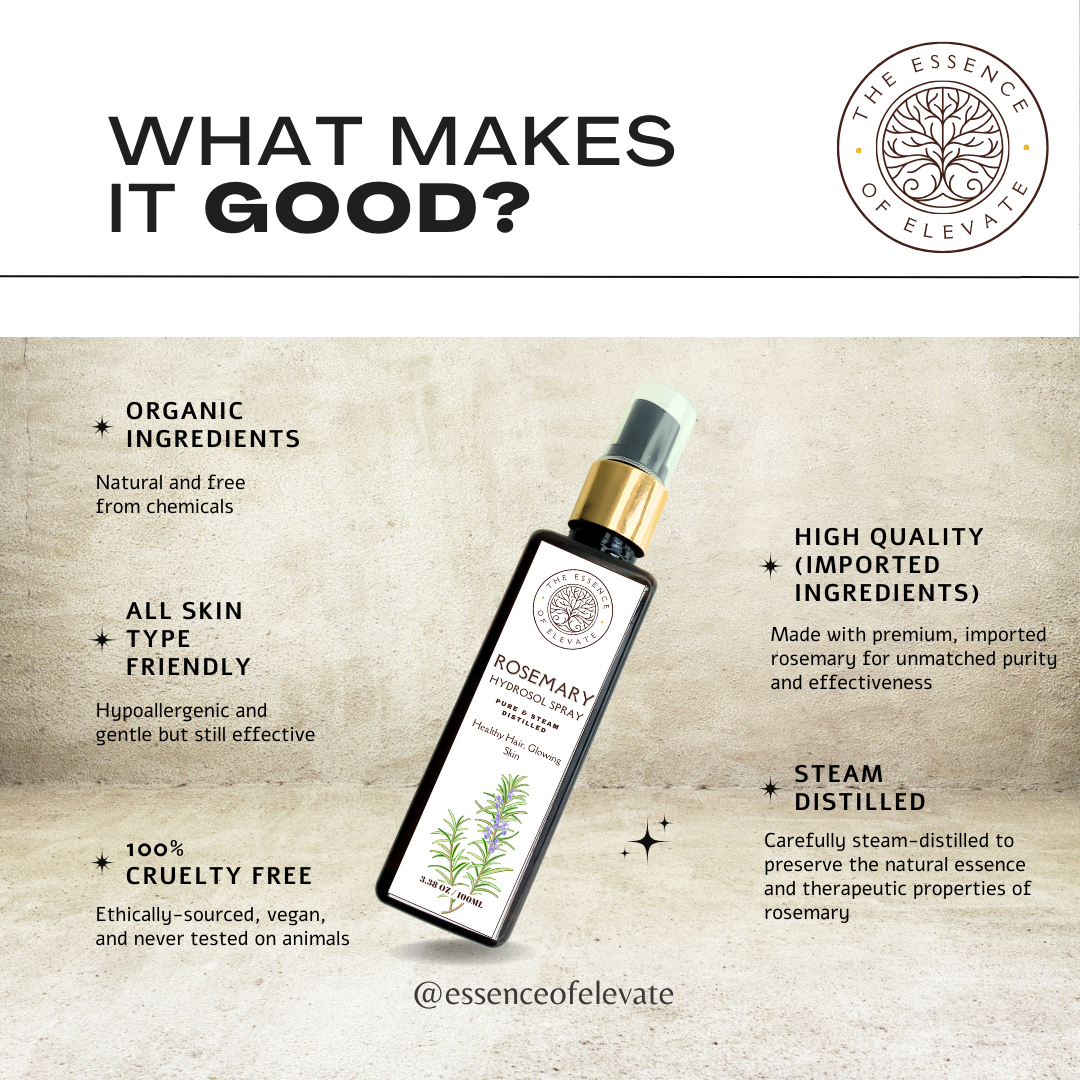The Essence of Elevate Rosemary Hydrosol